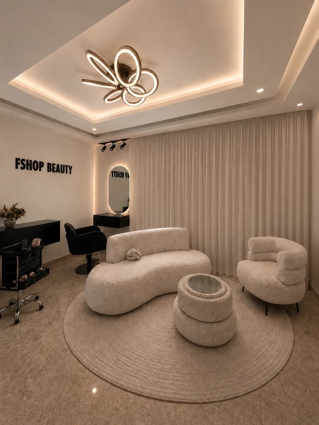 L'espace du salon FShop Beauty